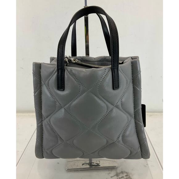 Marc Jacobs Gray & Black Quilted Leather Multi Compartment Convertible Bag - Picture 2 of 7